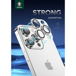 Green Camera Lens Pro Aluminum Protector For iPhone 14 Pro /14 Pro Max Silver
