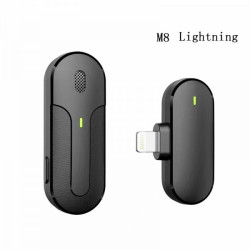 Green Wireless Microphone Lightning Connector - Black