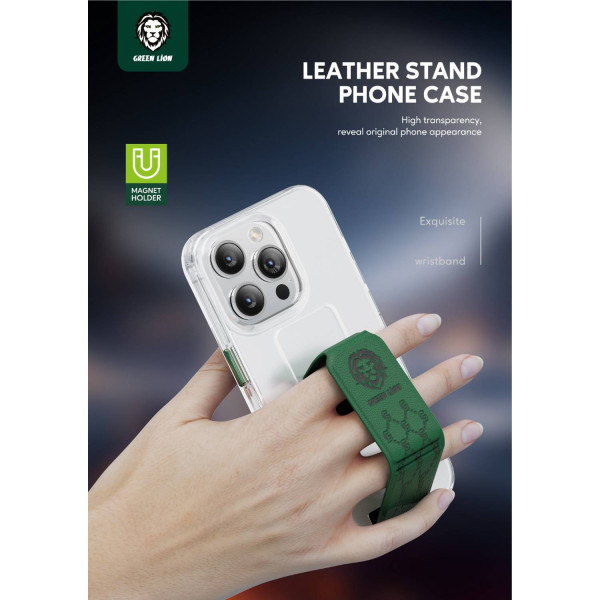 Green Lion Series 9 Viva Clear Case for iPhone 14 - Green