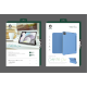 Green Lion Hogo Leather Folio Case for iPad 12.9 - Blue