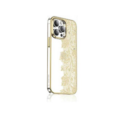 Green Lion Nature 2 Flower Curtain Case For Iphone 14 Pro Max 6.7 Gold