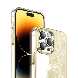Green Lion Nature 2 Flower Curtain Case For Iphone 14 Pro 6.1 Gold