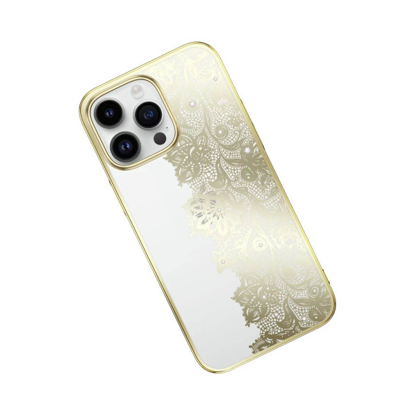 Green Lion Nature 2 Flower Curtain Case For Iphone 14 Pro 6.1 Gold