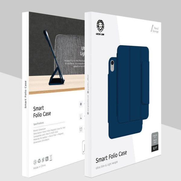 Green Lion Smart Folio Case for iPad 10 (10.9) Blue