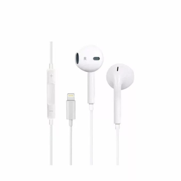 Green Stereo Earphones With Lightning Connector - White