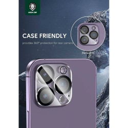 Green Camera Lens Pro Aluminum Protector For iPhone 14 Pro /14 Pro Max Transparent