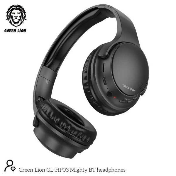 Green lion Comfort Plus Over Ear headphones - Black