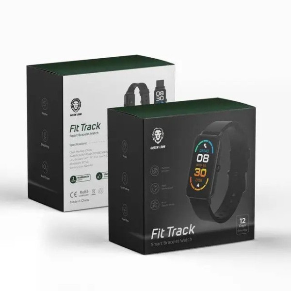 Green Lion Fit Track Smart Bracelet - Black