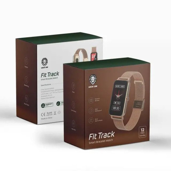 Green Lion Fit Track Smart Bracelet - Gold