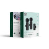 Green 3 in 1 Wireless Microphone 3 Plugs (Lightning - Type-C - USB-A) Black