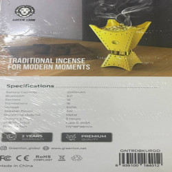 Green Lion Traditional Bakhoor with Quran Speaker - Gold