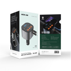 Green Lion FM Retractable 50W Car Charger PD-30W