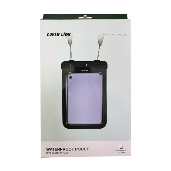 Green Lion Waterproof Pouch IPX8 Tablet Case 9 Inches