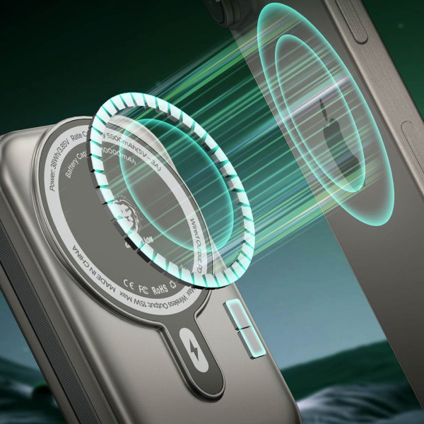 Green Lion Monaco Magsafe Power bank 10000 mAh 22.5W (Type-C) - Desert Titanium