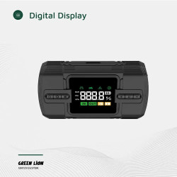 Green Lion 12V Jump Starter 12000 mAh with Air Compressor - Black