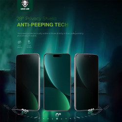 Green Lion Picasso 3D Privacy Glass With Alignment Tray for iPhone 17 Pro Black Edge/Privacy