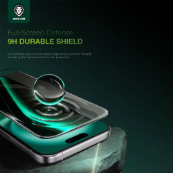 Green Lion Picasso 3D Glass With Alignment Tray for iPhone 17 Pro Black Edge/Clear