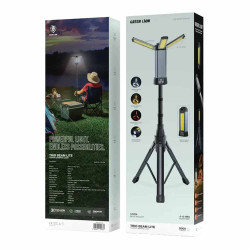 Green Lion Trio Beam Tripod Camping Light – Black