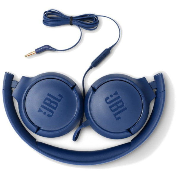 JBL Tune 500 Wired 3.5mm On-Ear Headphones - Blue