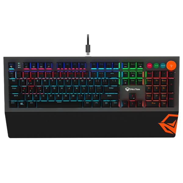 Meetion Detachable Palmrest Mechanical Gaming Keyboard with Type C Cable MK500