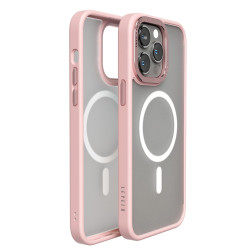 Levelo Magsafe Clara Back Case - 3H Anti-Scatch Matte Clear/Pink for iPhone 14 Pro