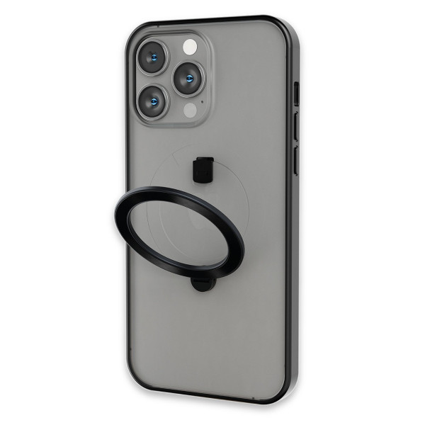Levelo MagSafe Ringo Multi-Functional Kickstand Case Black for iPhone 14 Pro