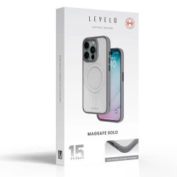 Levelo Magsafe Solo Case for iPhone 15 Pro - Gray