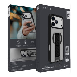 Levelo Morphix Clara Grip Case for iPhone 17 Pro Phantom Black