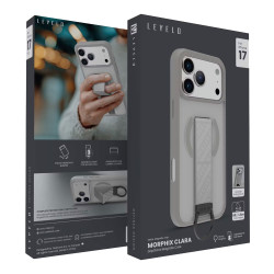 Levelo Morphix Clara Grip Case for iPhone 17 Pro Silverstone