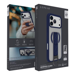 Levelo Morphix Clara Grip Case for iPhone 17 Pro Midnight Blue
