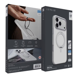 Levelo Iris Pro Magsafe Liquid Silicone Case for iPhone 17 Pro Max Silver
