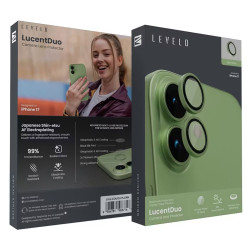 Levelo LucentDuo Lens Protector With 99% Transmittance for iPhone 17 Light Green