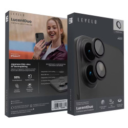 Levelo LucentDuo Lens Protector With 99% Transmittance for iPhone 17 Graphite Grey