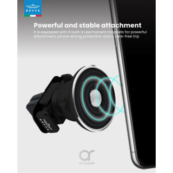 BRAVE BHL-719 Aromatizing Air Vent Mount Powerful and stable attachment (Black)