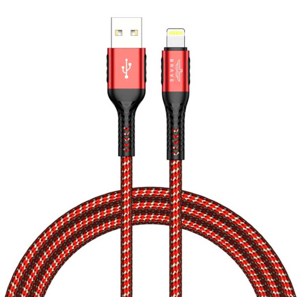 BRAVE BDC-33 Aluminum alloy USB-A to Lightning Red (1.2m)