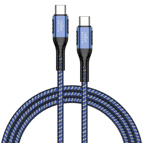 BRAVE BDC-38 Aluminum alloy Type-C to Type-C Blue (1.2m)