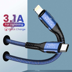 BRAVE BDC-43 Aluminum alloy Type-C to Lightning Blue (1m+2m)