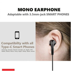 BRAVE BBML-714 Mono Earphone Type-C Black