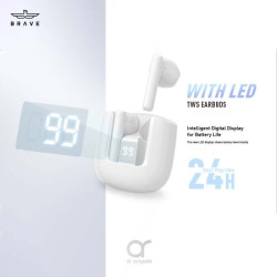 Brave Harmony E-25 TWS Wireless Earphone White