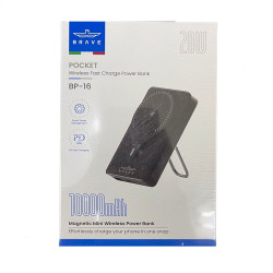 Brave Pocket Wireless Fast Charger Power Bank 10000 mAh Black BP-16