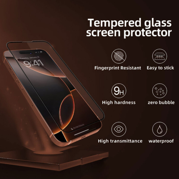 Brave Clear Screen Protector for iPhone 16 Pro, Impact and Scratch Protection