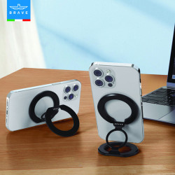 BRAVE 3-in-1 Magnetic Ring Holder and Kickstand - Black