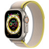 Apple Watch Ultra Titanium Case with Yellow/Beige Trail Loop 49mm GPS + Cellular S/M 