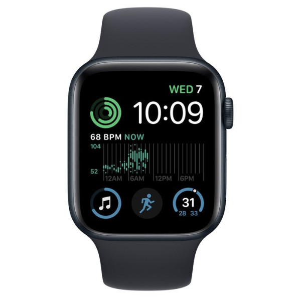 Apple Watch SE 2 (2022) GPS 44mm Midnight Aluminum Case with Midnight Sport Band in Qatar