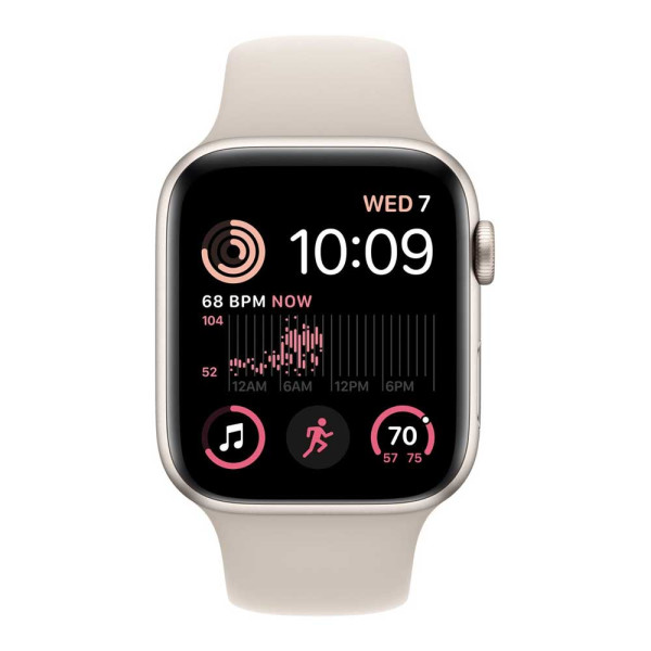 Apple Watch SE 2 (2022) GPS 44mm Starlight Aluminum Case with Starlight Sport Band / MNTE3