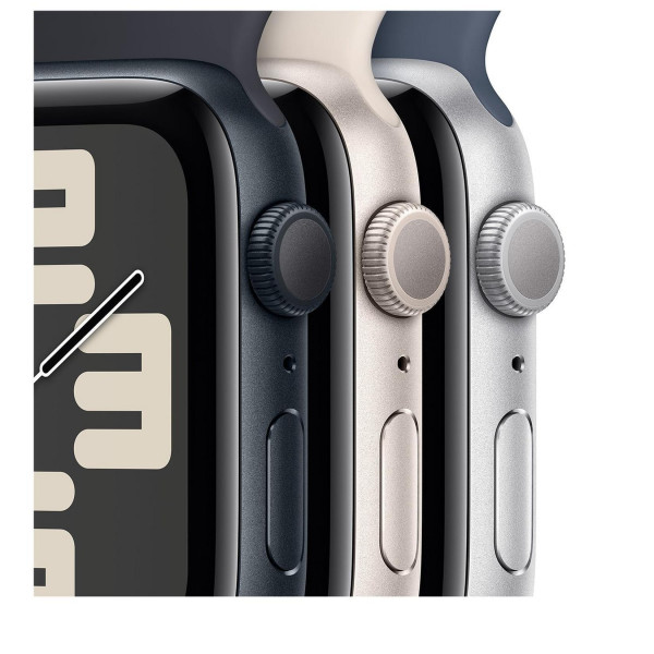 Apple Watch SE 2023 GPS 44mm Starlight Aluminium Case with Starlight Sport Band - S/M,(MRE43)