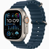 Apple Watch Ultra 2 GPS + Cellular, 49mm Titanium Case with Blue Ocean Band,(MREG3)
