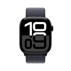 Apple Watch Series 10 GPS + Cellular 42mm Jet Black Aluminium Case with Ink Sport Loop