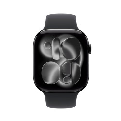 Apple Watch Series 11 GPS 42mm Jet Black Aluminium Case with Black Sport Band - M/L