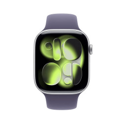 Apple Watch Series 11 GPS 46mm Silver Aluminium Case with Purple Fog Sport Band - M/L